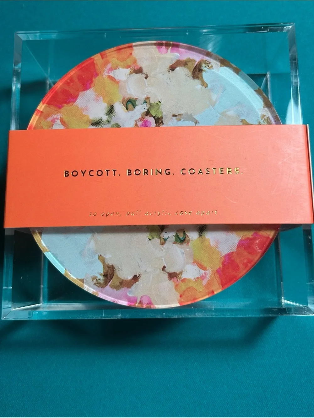 Tart By Taylor Acrylic Coasters NWOT